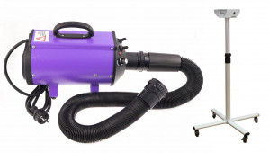 Blovi DoubleBlaster stacionārs kompresors fēns suņiem grūmingam ar mainīgu gaisa plūsmas kontroli, Violets, 2200W