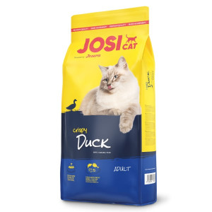 Josera JosiCat Crispy Duck sausā barība  kaķiem ar pīli un zivīm 18kg