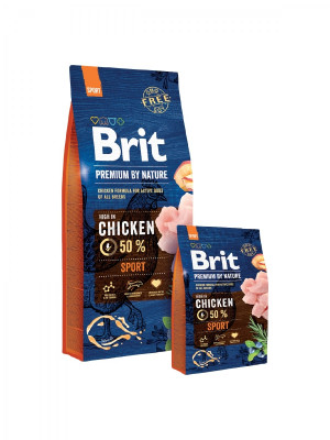 Brit Premium By Nature Sport sausā barība suņiem Vista 3kg