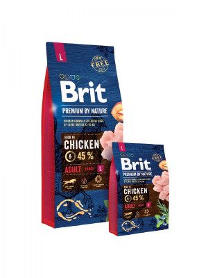 Brit Premium By Nature Adult L sausā barība suņiem Vista 3kg