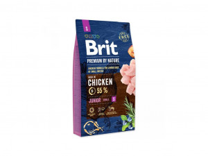 Brit Premium By Nature JUNIOR S sausā barība mazo šķirņu kucēniem Vista 8kg