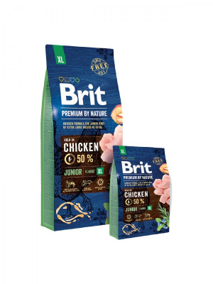 Brit Premium By Nature JUNIOR XL sausā barība kucēniem Vista 15kg