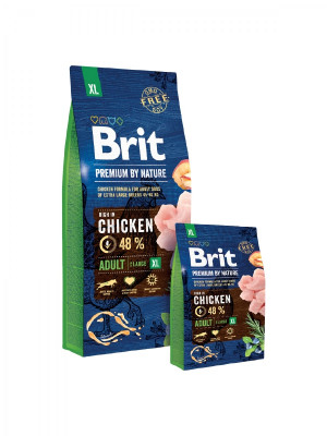 Brit Premium By Nature Adult XL sausā barība suņiem Vista 15kg