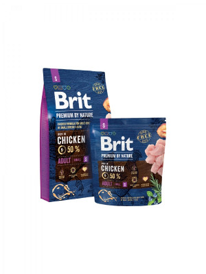 Brit Premium By Nature Adult S sausā barība suņiem Vista 3kg