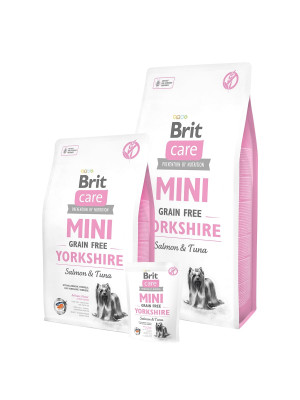 Brit Care Mini GF Yorkshire bezgraudu sausā barība suņiem Lasis 2kg