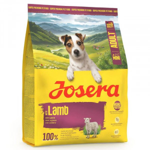 Josera Mini Adult Lamb sausā suņu barība mazajām &scaron;ķirnēm bezgraudu ar jēru 900 g