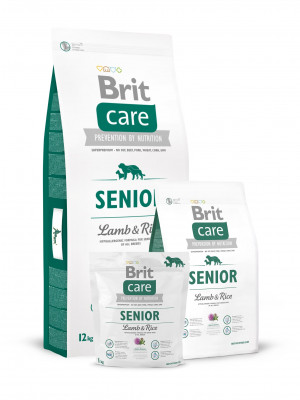 Brit Care Senior Lamb & Rice sausā barība veciem suņiem Jērs, rīsi  3kg