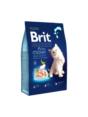 Brit Premium Cat Kitten sausā barība kaķēniem Vistas gaļa laša mērcē 8kg