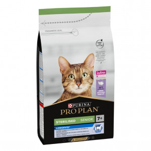 Pro Plan STERILISED LONGEVIS 7+ sausā barība kaķiem Tītars 1.5kg