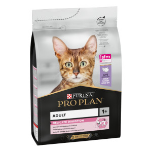 Pro Plan DELICATE DIGEST sausā barība kaķiem Tītars 3kg