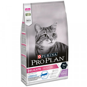 Pro Plan DELICATE LONGEVIS 7+ sausā barība kaķiem Tītars 1.5kg