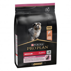 Pro Plan PUPPY Medium Sensitive Skin sausā kucēnu barība Lasis 3kg