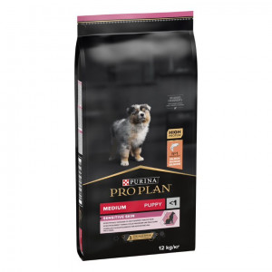 Pro Plan PUPPY Medium Sensitive Skin sausā kucēnu barība Lasis 12kg