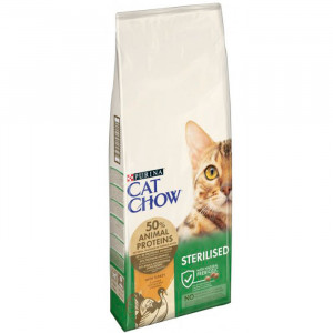 Purina CAT CHOW STERILISED sausā barība kaķiem Vista 15kg