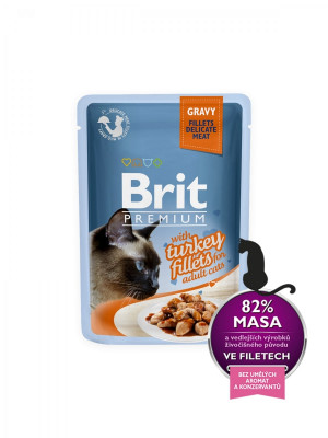 Brit Premium Fillets Turkey konservi kaķiem Tītars mērcē 85g