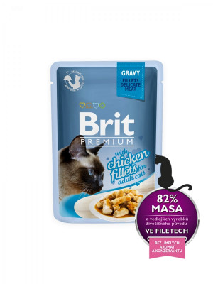 Brit Premium Fillets Chicken konservi kaķiem Vista mērcē 85g