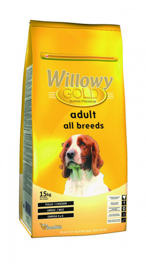 Willowy Gold Dog Adult sausā barība pieaugušiem suņiem ar vistu 15kg