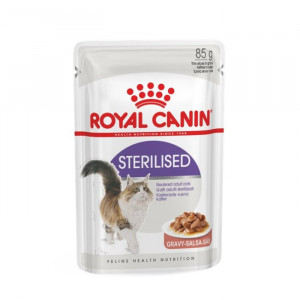 Royal Canin FHN STERILISED GRAVY kaķu konservi mērcē 85g x12