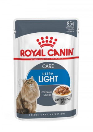 Royal Canin FHN ULTRA LIGHT GRAVY kaķu konservi mērcē 85g x12