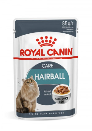 Royal Canin FCN HAIRBALL CARE GRAVY kaķu konservi mērcē 85g x12