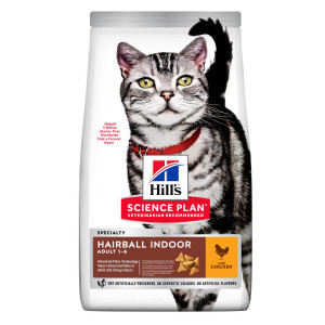 HILLS Cat Adult Hairball Indoor sausā kaķu barība Vista 1.5kg