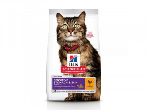 HILLS Cat Sensitive Stomach Skin sausā kaķu barība Vista 7kg