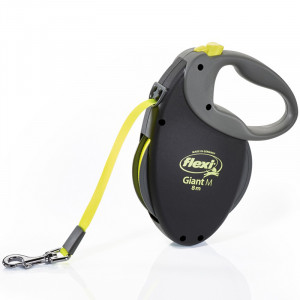 FLEXI GIANT Pavada suņiem LENTE M 8M <25kg  Neon