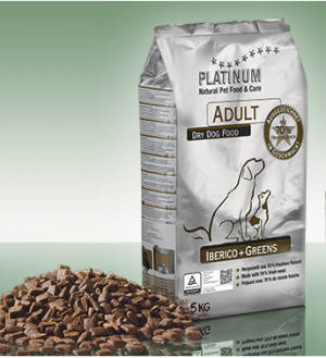 Platinum Dog Adult Iberico & Greens sausā barība suņiem ar Ibērijas cūkgaļu 70% gaļa 1.5kg