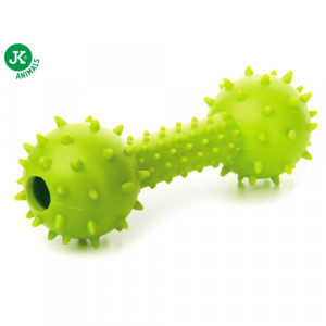 JK suņu rotaļlieta Hantele ar skaņu Zaļā 15cm