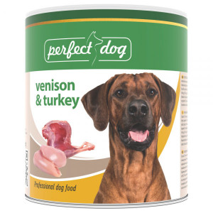 Perfect Dog Venison Turkey suņu konservi Briedis un tītars 800g