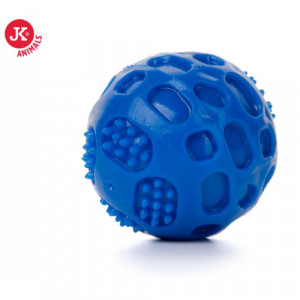 JK suņu rotaļlieta Bumba izturīga ar skaņu Blue 6cm