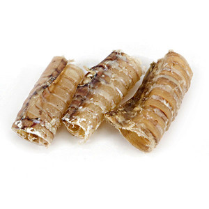 Dabīgs gardums suņiem Kaltēta liellopu traheja 20cm 500g