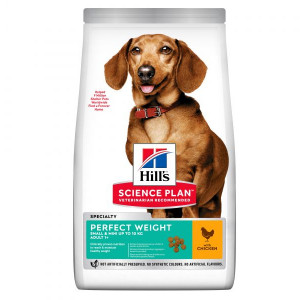 HILLS Dog Mini Perfect Weight sausā suņu barība svara kontrolei 1.5kg