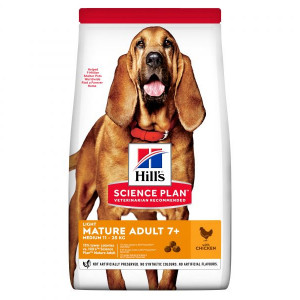 HILLS Dog Medium Mature 7+ Light sausā barība vidējiem suņiem ar aptaukošanos Vista 14kg