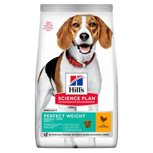 HILLS Dog Medium Perfect Weight sausā barība vidējiem suņiem svara kontrole Vista 2kg