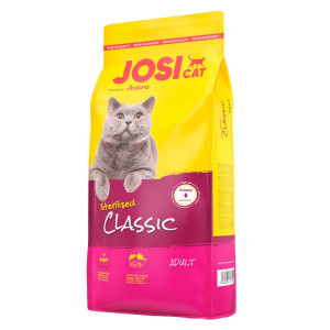 Josera JosiCat Classic Sterilised sausā barība sterilizētiem kaķiem ar lasi 18kg