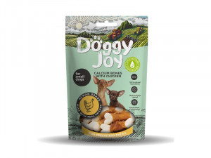 DOGGY JOY gardums maziem suņiem Kalcija kauliņi ar vistu 55g