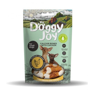 DOGGY JOY gardums maziem suņiem Kalcija kauliņi ar vistu 55g