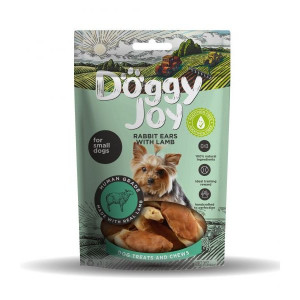DOGGY JOY gardums maziem suņiem Trušu ausis ar jēru 55g