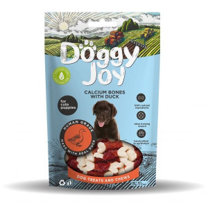 DOGGY JOY gardums kucēniem Kalcija kauliņi ar pīli 90g
