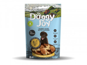 DOGGY JOY gardums kucēniem Trušu ausis ar vistu 90g