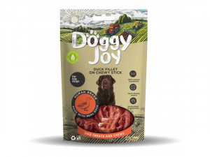 DOGGY JOY gardums suņiem Pīles fileja uz nūjiņas 90g