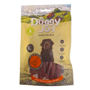 DOGGY JOY gardums suņiem Pīles filejas sloksnītes 90g