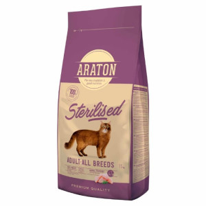 Araton Cat Sterilised sausā kaķu barība Vista 15kg