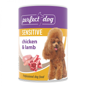 Perfect Dog Chicken Lamb Sensitive suņu konservi Vista, jērs 400g