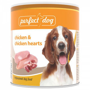 Perfect Dog Chicken hearts suņu konservi Vista, vistu sirdis 800g