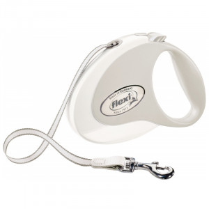 Flexi Style Izvelkama pavada suņiem līdz 12kg S 3m lente White
