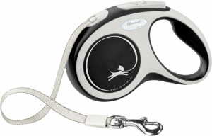 Flexi New Comfort Izvelkama pavada suņiem līdz 50kg L 8m lenta Black