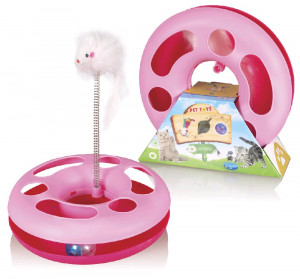Interaktīva rotaļlieta kaķiem ar bumbām un peli