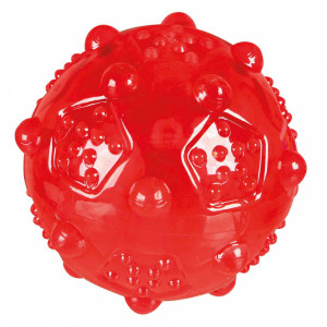 Trixie suņu rotaļlieta TPR bumba ar pīkstuli Red 8cm